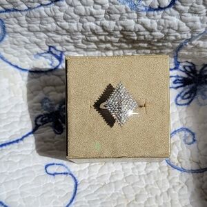 Bella Luce 2.00CTW round rhodium plated sterling silver ring.